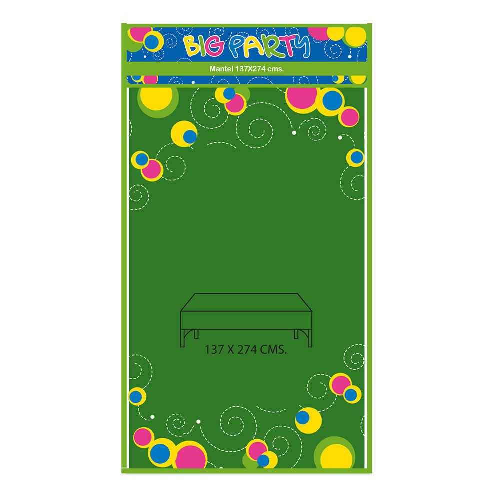 Mantel Verde 137x274 cm Big Party | Big Party